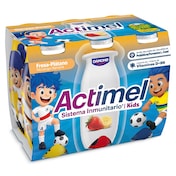Actimel fresa y plátano 6 x 100 g