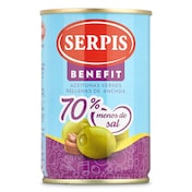 Aceitunas rellenas de anchoa bajo en sal Serpis 130 g