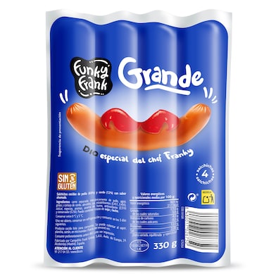 Salchichas cocidas grandes Dia Funky Frank 330 g-0 Salchichas cocidas grandes Dia Funky Frank 330 g-0