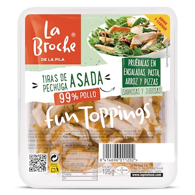 Tiras de pechuga de pollo asado La pila 125 g-0 Tiras de pechuga de pollo asado La pila 125 g-0