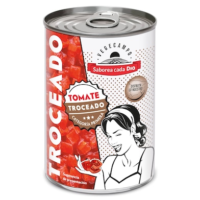 Tomate troceado Dia Vegecampo 400 g-0 Tomate troceado Dia Vegecampo 400 g-0