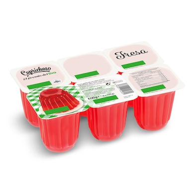 Postre gelificado de fresa Dia Caprichoso 6 x 100 g-0