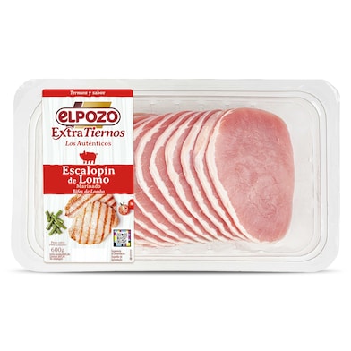 Escalopín de lomo marinado Elpozo Extratiernos 600 g aprox.-0