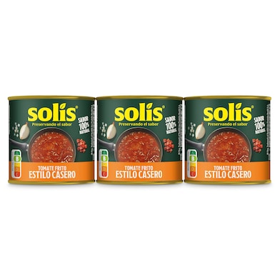 Tomate frito estilo casero Solís 3 x 100 g-0 Tomate frito estilo casero Solís 3 x 100 g-0