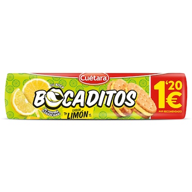 Galletas rellenas de crema de limón Cuétara 150 g-0