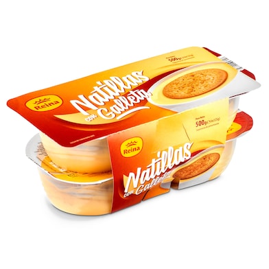 Natillas con galleta Reina 4 x 125 g-0 Natillas con galleta Reina 4 x 125 g-0