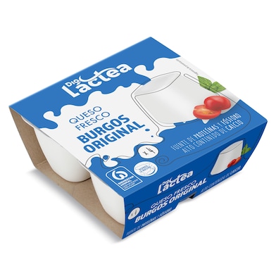 Queso fresco de Burgos Dia Láctea 4 x 62.5 g-0 Queso fresco de Burgos Dia Láctea 4 x 62.5 g-0