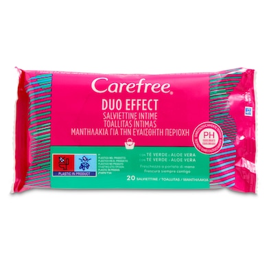 Toallitas íntimas con aloe vera Carefree 20 unidades-0 Toallitas íntimas con aloe vera Carefree 20 unidades-0