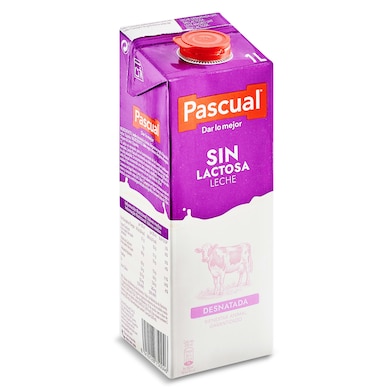 Leche desnatada sin lactosa Pascual 1 L-0 Leche desnatada sin lactosa Pascual 1 L-0