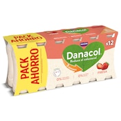 Bebida láctea de fresa 0% azúcares añadidos Danacol 12 x 100 g