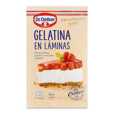 Gelatina en láminas Dr. Oetker 20 g-0 Gelatina en láminas Dr. Oetker 20 g-0