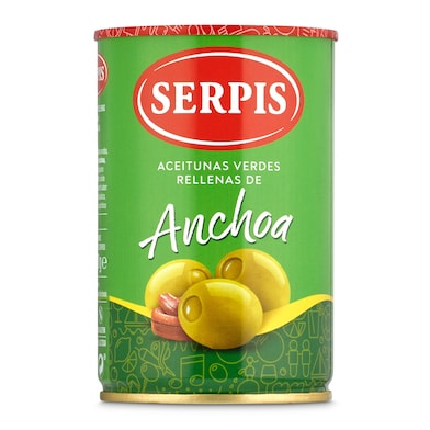Aceitunas rellenas de anchoa Serpis 130 g-0
