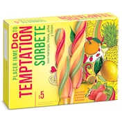 Sorbetes sabores zumo de frutas Dia Temptation 5 x 80 g