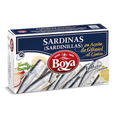 Sardinas en aceite vegetal Boya 63 g-0 Sardinas en aceite vegetal Boya 63 g-0