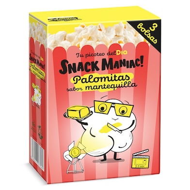 Palomitas sabor mantequilla para microondas Dia Snack Maniac 270 g-0