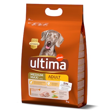 Alimento para perros adultos con pollo y arroz Ultima 3 Kg-0 Alimento para perros adultos con pollo y arroz Ultima 3 Kg-0