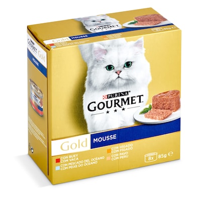 Mousse para gatos mix Gourmet 8 x 85 g-0 Mousse para gatos mix Gourmet 8 x 85 g-0