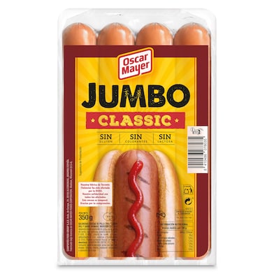 Salchichas cocidas jumbo classic Oscar Mayer 350 g-0 Salchichas cocidas jumbo classic Oscar Mayer 350 g-0