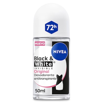Desodorante roll-on invisible black & white Nivea 50 ml-0 Desodorante roll-on invisible black & white Nivea 50 ml-0