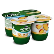 Bífidus desnatado con melocotón Activia 4 x 120 g