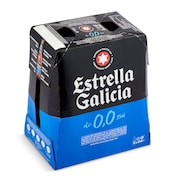 Cerveza 0,0% alcohol Estrella Galicia pack 6 x 25 cl