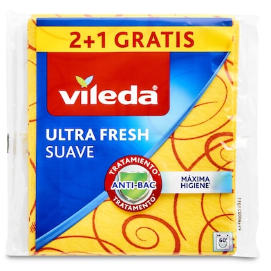 Bayeta suave amarilla máxima absorción Vileda 3 unidades-0 Bayeta suave amarilla máxima absorción Vileda 3 unidades-0
