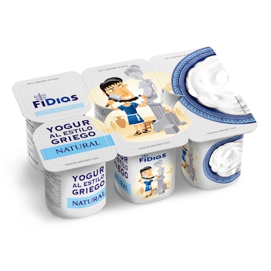Yogur griego natural Dia Fidias 6 x 125 g-0