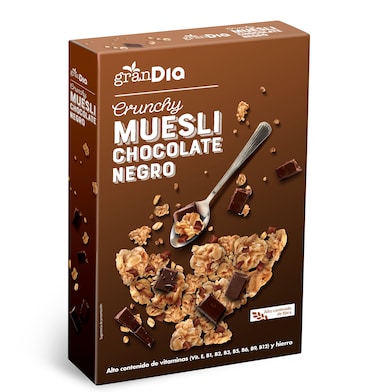 Muesli crujiente con chocolate Gran Dia 500 g-0 Muesli crujiente con chocolate Gran Dia 500 g-0