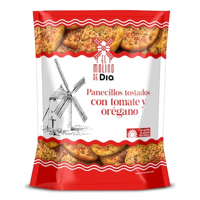 Panecillos tostados con tomate y orégano El Molino de Dia 160 g-0 Panecillos tostados con tomate y orégano El Molino de Dia 160 g-0