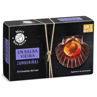 Zamburiñas en salsa vieira Dia Mari Marinera 63 g-0 Zamburiñas en salsa vieira Dia Mari Marinera 63 g-0