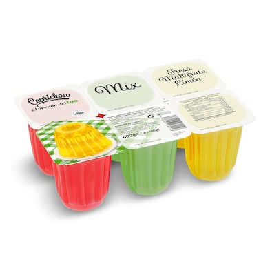 Postre gelificado de fresa, limón y multifruta Dia Caprichoso 6 x 100 g-0