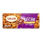 Chocolate con leche con almendras enteras Valor 250 g