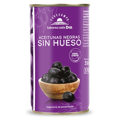 Aceitunas negras sin hueso Dia Vegecampo 150 g-0