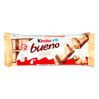 Barritas de chocolate blanco y avellanas Kinder 3 x 39 g-0 Barritas de chocolate blanco y avellanas Kinder 3 x 39 g-0