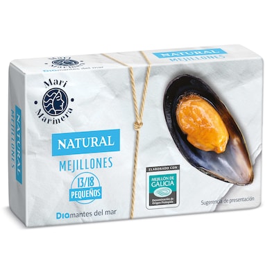 Mejillones al natural 13/18 piezas Dia Mari Marinera 69 g-0 Mejillones al natural 13/18 piezas Dia Mari Marinera 69 g-0