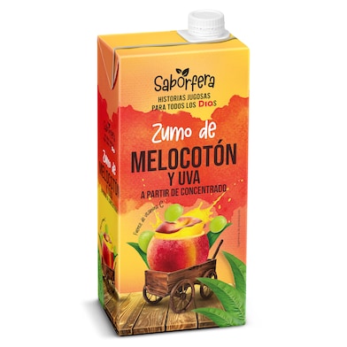 Zumo de melocotón y uva Dia Saborfera 1 L-0 Zumo de melocotón y uva Dia Saborfera 1 L-0