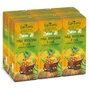 Zumo de piña, manzana y uva pack 6 x 200 ml