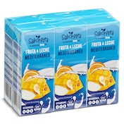 Bebida de fruta y leche mediterráneo Dia Saborfera pack 6 x 200 ml