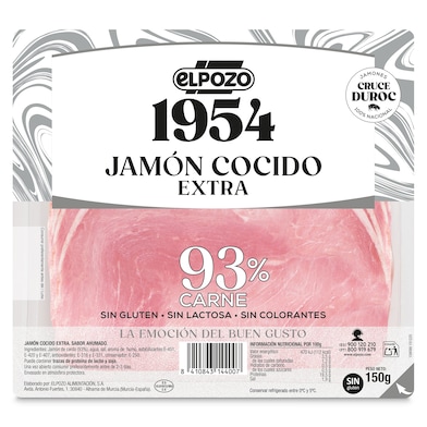 Jamón cocido extra Elpozo 1954 150 g-0