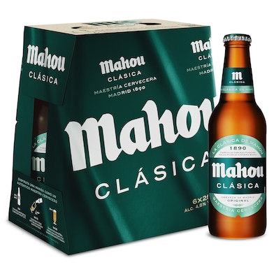 Cerveza clásica Mahou pack 6 x 25 cl-0 Cerveza clásica Mahou pack 6 x 25 cl-0