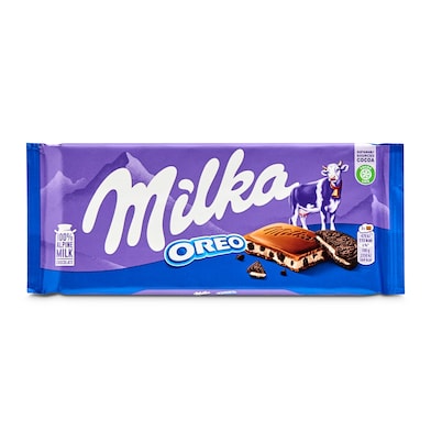 Chocolate con leche con trozos de oreo Milka 100 g-0 Chocolate con leche con trozos de oreo Milka 100 g-0
