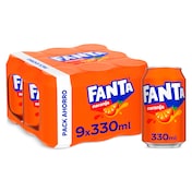 Fanta de naranja 9 x 330 ml