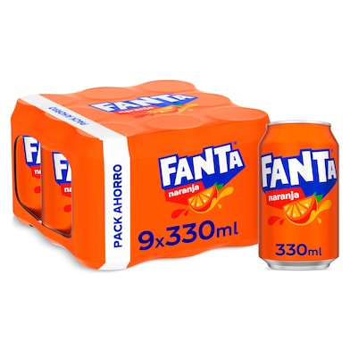 Fanta de naranja 9 x 330 ml-0 Fanta de naranja 9 x 330 ml-0