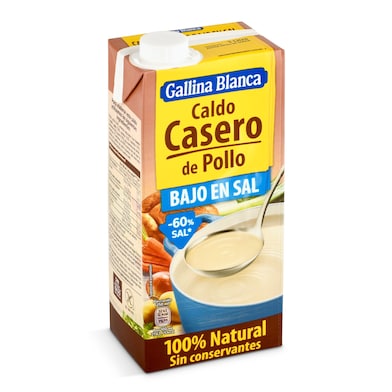 Caldo de pollo bajo en sal Gallina Blanca 1 L-0 Caldo de pollo bajo en sal Gallina Blanca 1 L-0