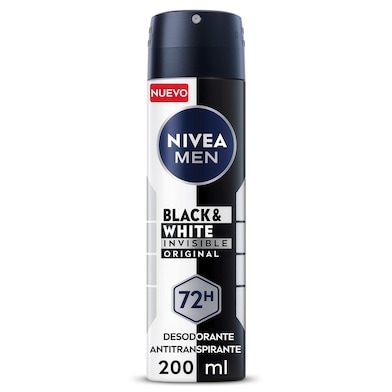 Desodorante invisible black & white Nivea men 200 ml-0