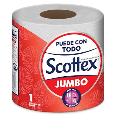 Papel de cocina jumbo Scottex bolsa 1 unidad-0