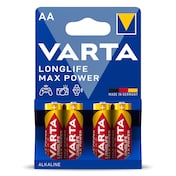 Pila alcalina max power aa Varta 4 unidades