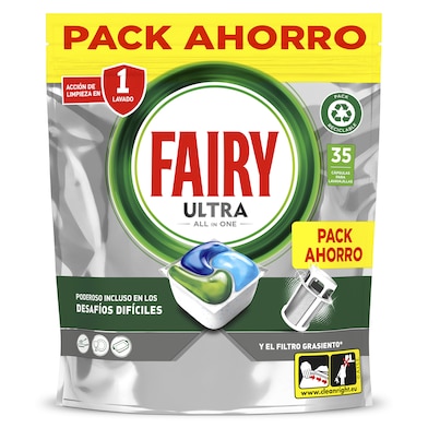 Lavavajillas máquina ultra platinum Fairy bolsa 35 unidades-0 Lavavajillas máquina ultra platinum Fairy bolsa 35 unidades-0