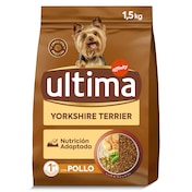 Alimento para perros yorkshire terrier con pollo y arroz Ultima 1.5 Kg