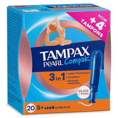 Tampax Compak Pearl superplus 20 unidades-0